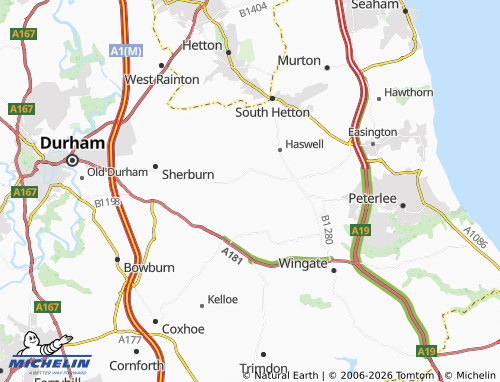 Carte MICHELIN Ludworth - ViaMichelin