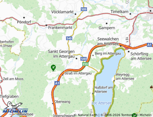 MICHELIN Sankt Georgen im Attergau map - ViaMichelin