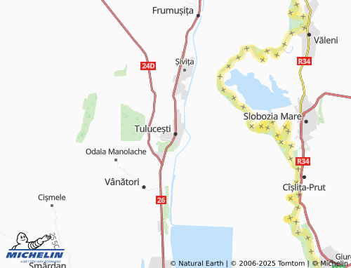 MICHELIN Tulucești map - ViaMichelin