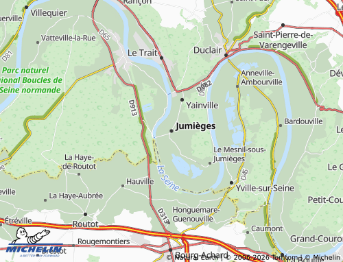 MICHELIN Jumièges map - ViaMichelin