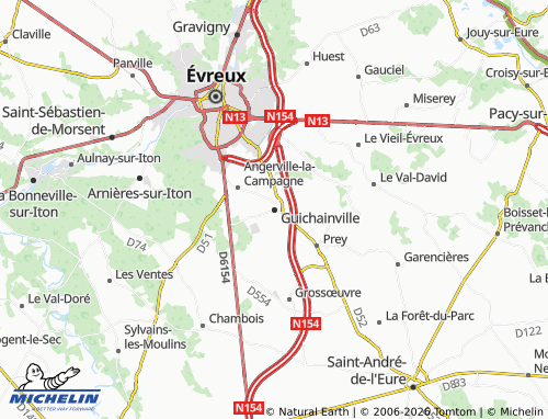 MICHELIN Guichainville map - ViaMichelin