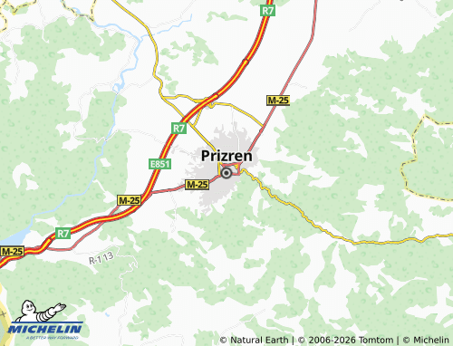 Carte MICHELIN Prizren - ViaMichelin