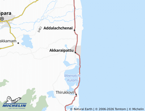 Mappa MICHELIN Akkaraipattu 7/4 - ViaMichelin