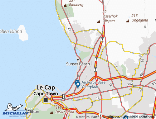 Mapa MICHELIN Sunset Beach - ViaMichelin