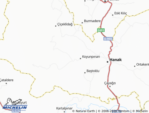 Mappa MICHELIN İncedere - ViaMichelin