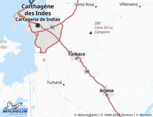 Carte MICHELIN Turbaco - ViaMichelin
