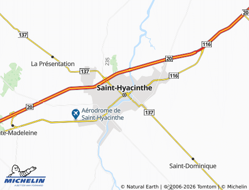 Mapa MICHELIN Saint-Hyacinthe - ViaMichelin