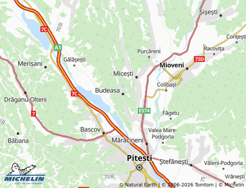 MICHELIN-Landkarte Budeasa - ViaMichelin