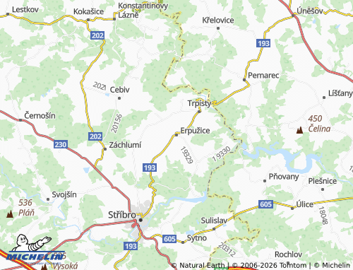 Mappa MICHELIN Erpužice - ViaMichelin