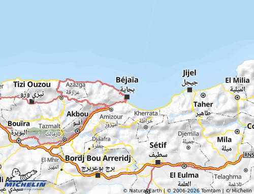 MICHELIN Béjaïa map - ViaMichelin