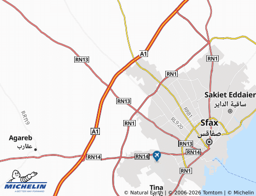 Mappa MICHELIN Awlad Najm - ViaMichelin