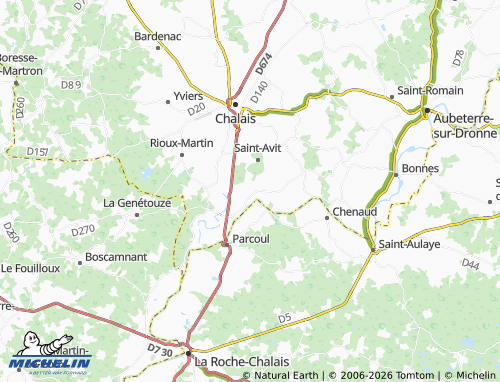 Mapa MICHELIN Bazac - ViaMichelin