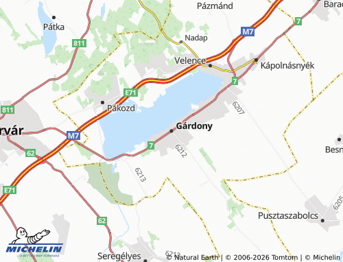 Mapa MICHELIN Gárdony - ViaMichelin