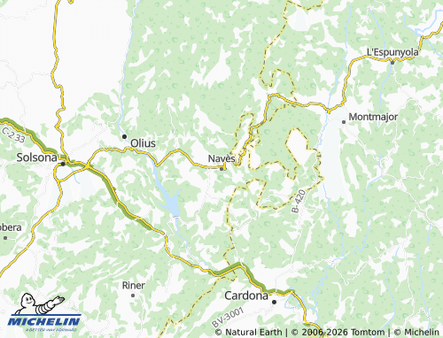 MICHELIN Navès map - ViaMichelin
