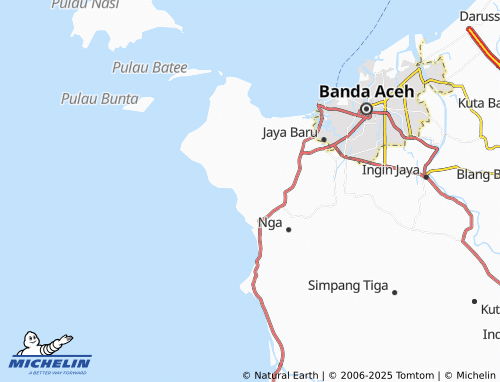 MICHELIN Meunasah Cut map - ViaMichelin