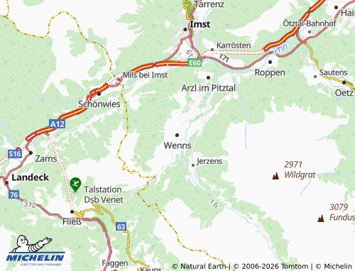 Carte MICHELIN Wenns - ViaMichelin