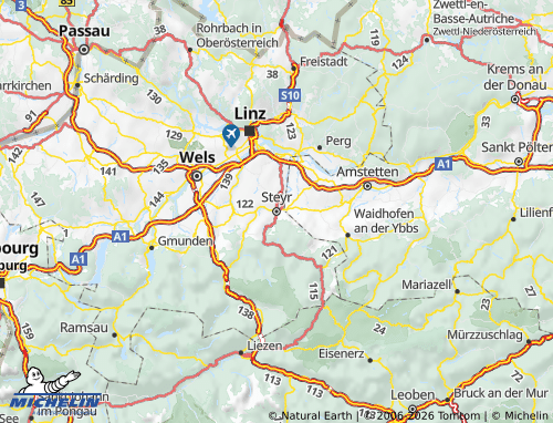 MICHELIN Steyr-Land map - ViaMichelin