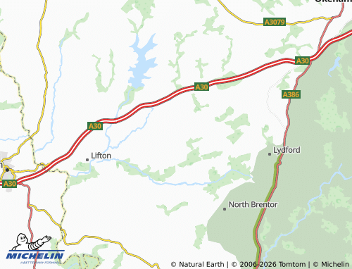 Mapa MICHELIN Lewdown - ViaMichelin