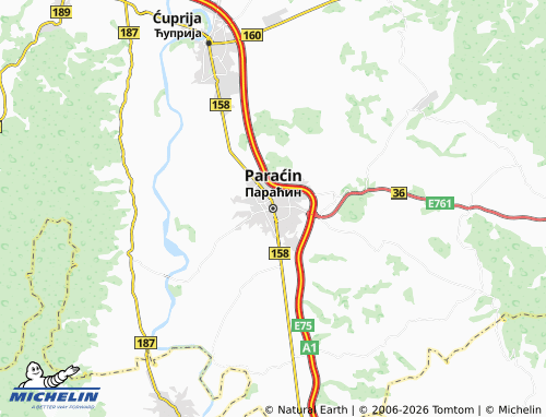 Mapa MICHELIN Paraćin - ViaMichelin
