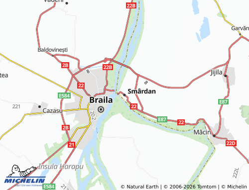 MICHELIN Smârdan map - ViaMichelin