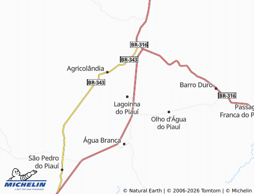 Mapa MICHELIN Lagoinha do Piauí - ViaMichelin