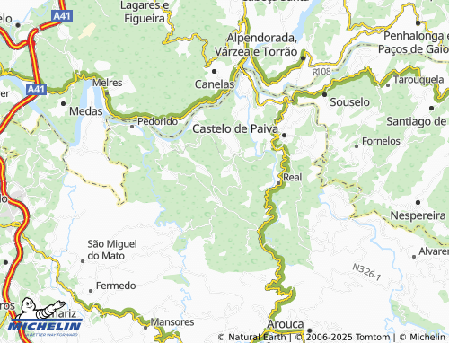 MICHELIN Sabariz map - ViaMichelin