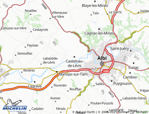 MICHELIN Castelnau-de-Lévis map - ViaMichelin