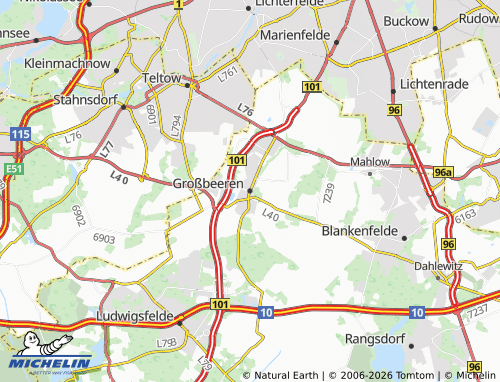 MICHELIN Großbeeren map - ViaMichelin