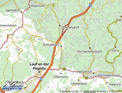Mapa MICHELIN Schnaittach - ViaMichelin