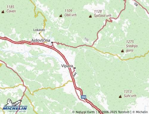 MICHELIN-Landkarte Vrhpolje - ViaMichelin