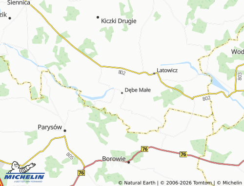 MICHELIN Dębe Małe map - ViaMichelin