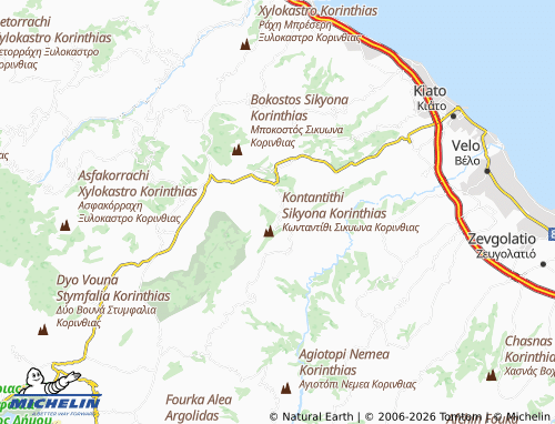 MICHELIN Kryoneri map - ViaMichelin