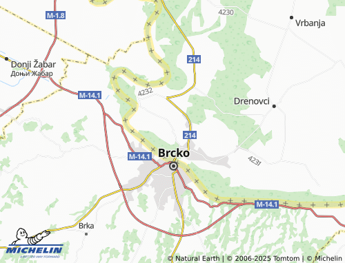 MICHELIN Padež map - ViaMichelin