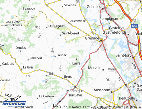 MICHELIN Cantegril map - ViaMichelin