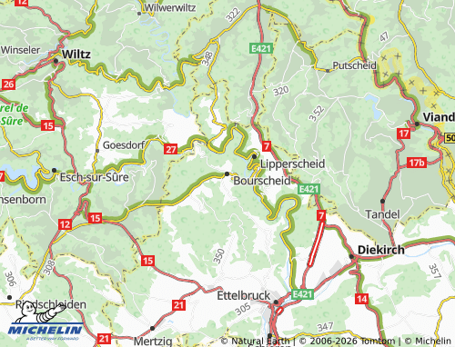 Kaart MICHELIN Bourscheid - ViaMichelin