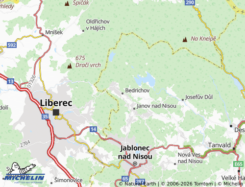 Kaart MICHELIN Bedřichov - ViaMichelin