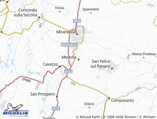 Mappa MICHELIN Medolla - ViaMichelin