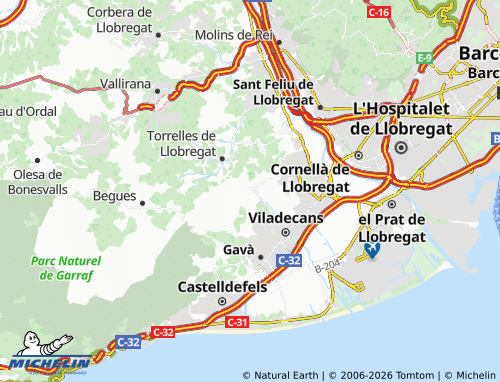 Carte MICHELIN Sant Climent de Llobregat - ViaMichelin