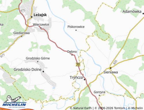 MICHELIN Dębno map - ViaMichelin