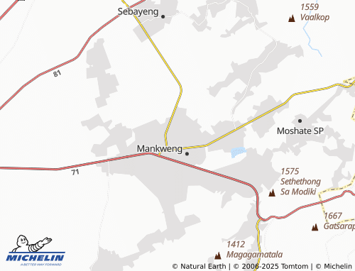 MICHELIN-Landkarte Bjatladibja Dikolobe - ViaMichelin