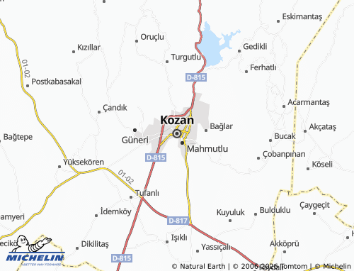 MICHELIN Taş map - ViaMichelin