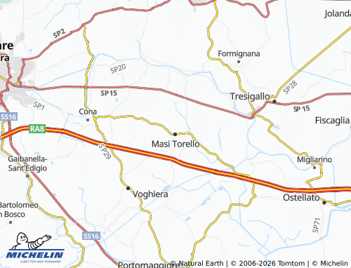 MICHELIN Masi Torello map - ViaMichelin