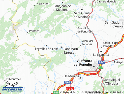Carte MICHELIN Sant Martí Sarroca - ViaMichelin