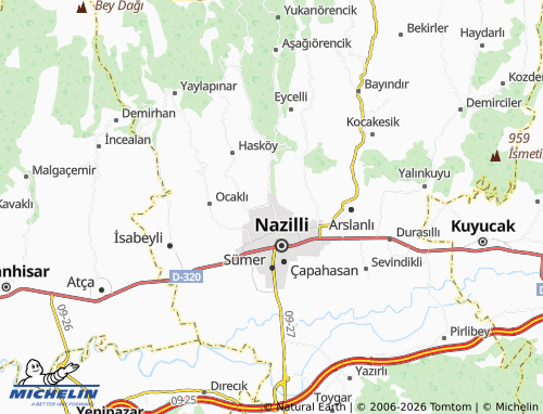 MICHELIN Pınarbaşı map - ViaMichelin