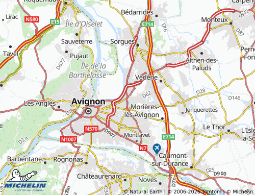 MICHELIN-Landkarte Le Pontet - ViaMichelin