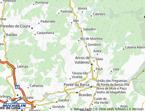MICHELIN Torre map - ViaMichelin