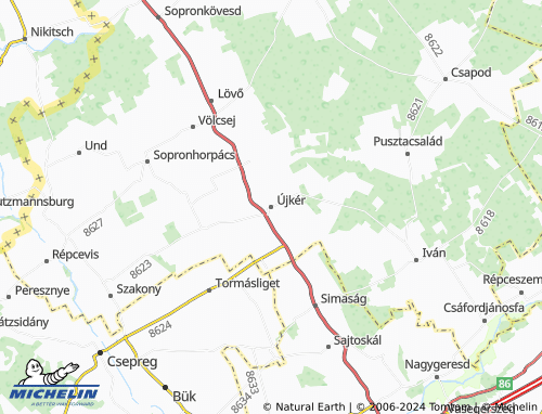 Carte MICHELIN Újkér - ViaMichelin