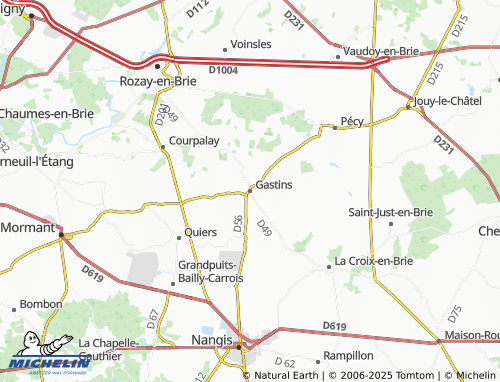 MICHELIN Gastins map - ViaMichelin