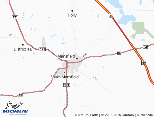 Mapa MICHELIN Mansfield - ViaMichelin