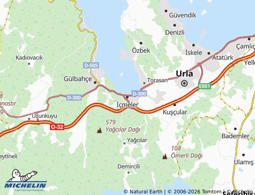 Mappa MICHELIN İçmeler - ViaMichelin